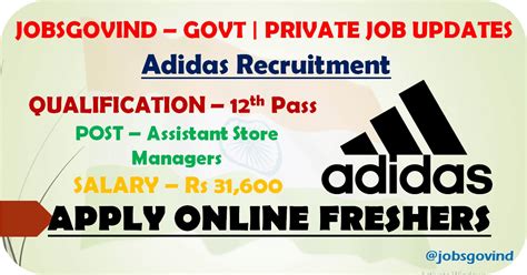 adidas assistant manager salary
